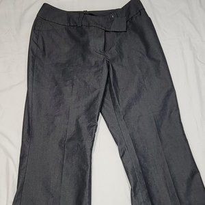 Ann Taylor Women's Size 4 Petite Curvy Metallic Gray Lined Dress Pants
